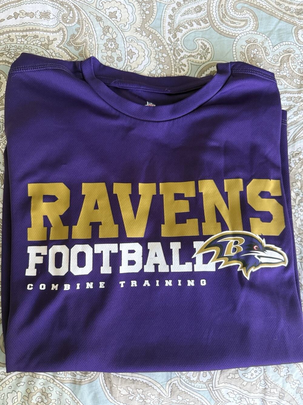 Baltimore Ravens Football Men’s Combine T-Shirt Purple NFL Team Apparel Small